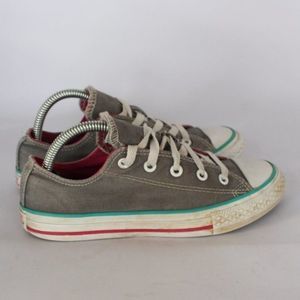 Converse Pink & Grey Size 2 Kids Skated In Lace Up Sneakers Corverse Shoes Chuck